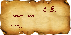 Lakner Emma névjegykártya
