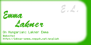 emma lakner business card
